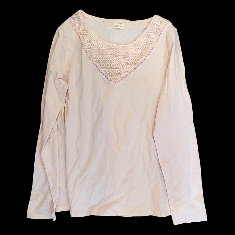 NWOT Zara Girls 11/12 Light Pink Long Sleeve Top